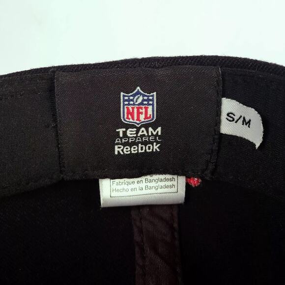 Atlanta Falcons Big Logo Hat Reebok Fitmax '70 Team Apparel Mens NFL Black S/M - Picture 8 of 11